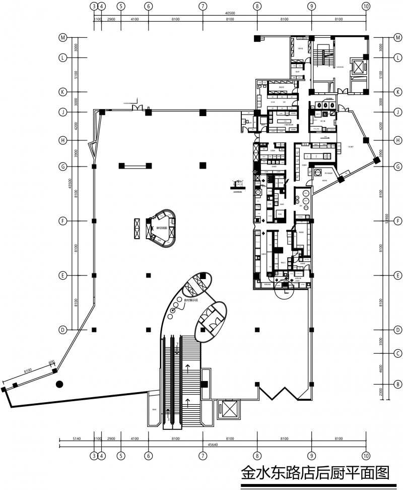 巴nu金水东路店厨房图平面图 Model (1)